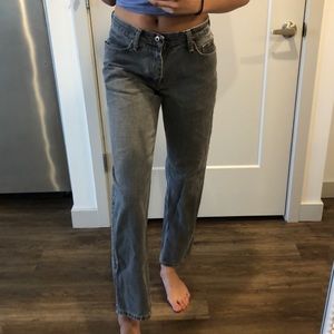 Gray boyfriend jeans
